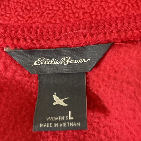 Eddie Bauer Pullover Women Size Large Pinkish Rose(not red)Quarter Zip Soft Cozy - Picture 8 of 10